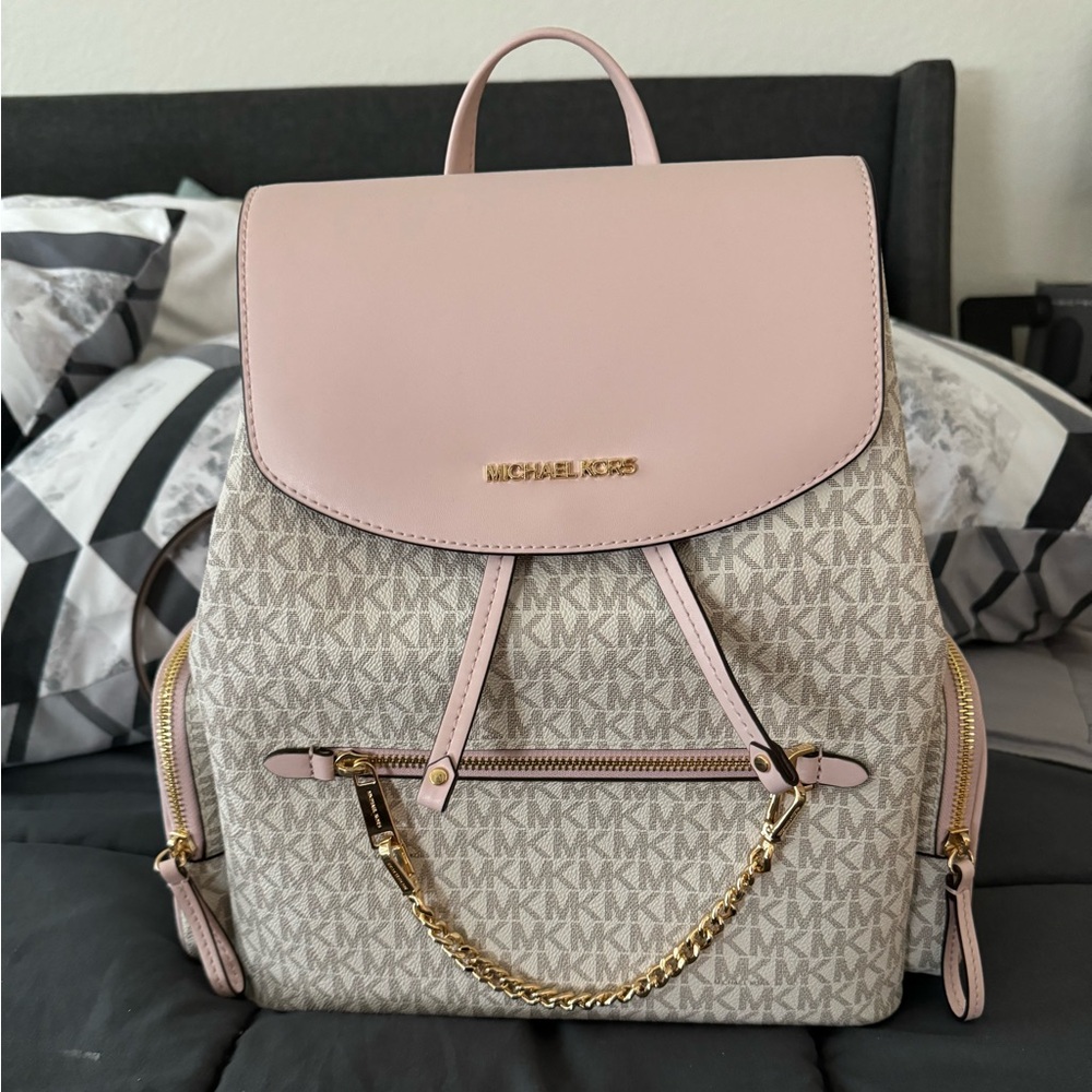 Michael Kors large jet set logo backpack